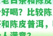 陳皮老白茶和陳皮普洱哪個好喝？比較陳皮老白茶和陳皮普洱，哪個更令人滿意？