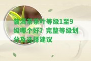 普洱茶茶葉等級1至9級哪個好？完整等級劃分及選擇建議