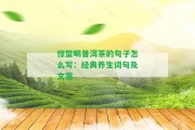 驚蟄喝普洱茶的句子怎么寫：經(jīng)典養(yǎng)生詞句及文案