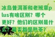 冰島普洱茶和老班章plus有啥區(qū)別？哪個(gè)更好？他們的區(qū)別是什么？是不是都是熟茶？