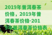 2019年普洱春茶價(jià)格，2019年普洱春茶價(jià)格-2019年普洱春茶價(jià)格表