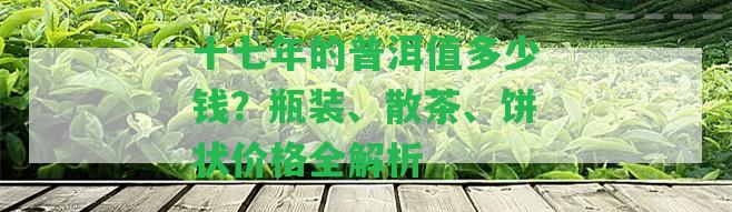 十七年的普洱值多少錢？瓶裝、散茶、餅狀價格全解析